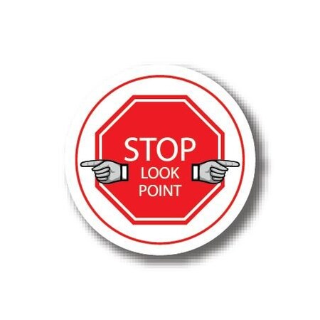 Ergomat 32in CIRCLE SIGNS - Stop Look Point DSV-SIGN 1024 #1794 -UEN